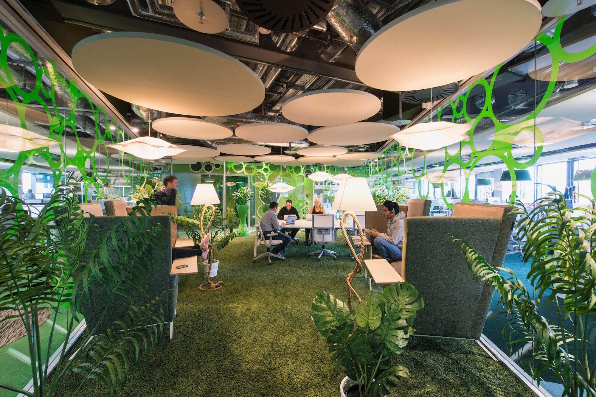 Aménagement végétaux des locaux de Google à Dublin
